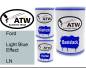 Preview: Ford, Light Blue Effect, LN: 500ml Lackdose + 500ml Klarlack + 250ml Härter - Set, von ATW Autoteile West.